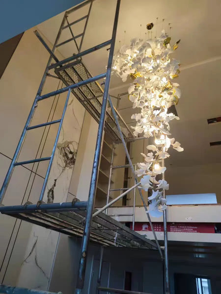 Chandelier - Nordic Ginkgo Leaf Hanging Light for Modern Spaces SW-36210789 - SWEET-LIGHTS