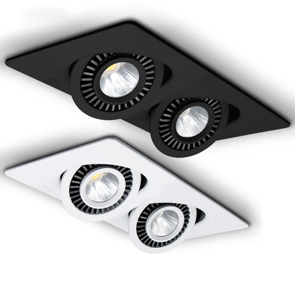 Spotlight - 360 Angle Rotatable LED COB Recessed Downlight 10W 14W 20W 24W Ceiling Spot Light AC 220V SW-36210345 - SWEET-LIGHTS