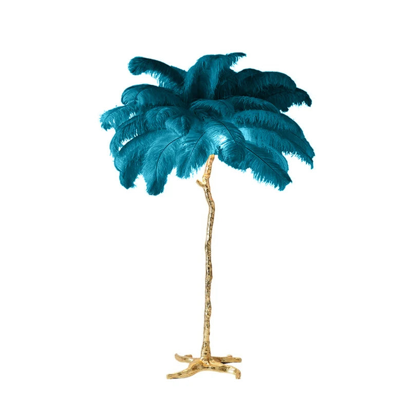 Floor Lamp - Nordic LED Ostrich Feather Deco Gold Resin SW-36210457 - SWEET-LIGHTS