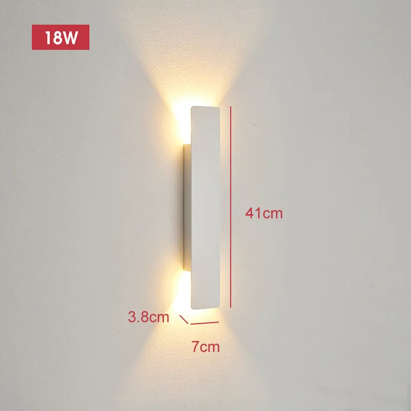 Outdoor Light - Waterproof Aluminum Wall Lamp 18W LED Black SW-36210578 - SWEET-LIGHTS