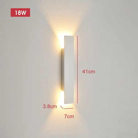 Outdoor Light - Waterproof Aluminum Wall Lamp 18W LED Black SW-36210578 - SWEET-LIGHTS