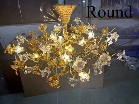 Chandelier - Style Vintage Copper Flower LED Light SW-36210458 - SWEET-LIGHTS