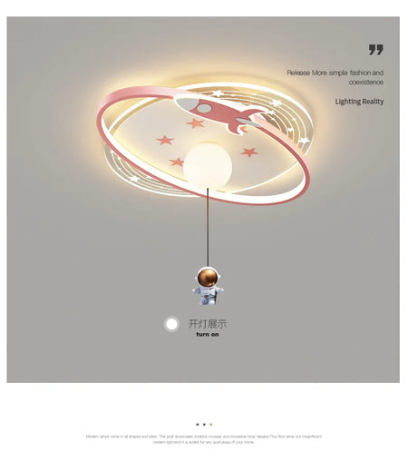Children Lighting - Modern Astronaut Led Ceiling Lights Chandelier for Kids Room SW-36210435 - SWEET-LIGHTS