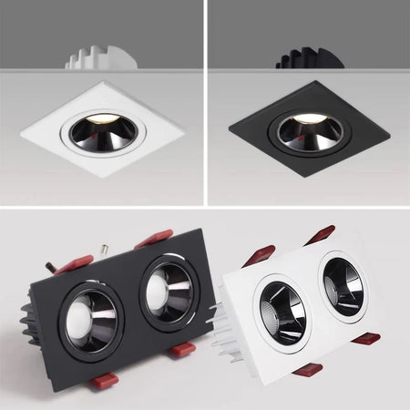 Dimmable Anti-Glare Recessed COB LED Downlights 9W 12W 15W LED Ceiling Lamp AC85~265V LED Ceiling Spot Lights Indoor Lighting - SWEET-LIGHTS