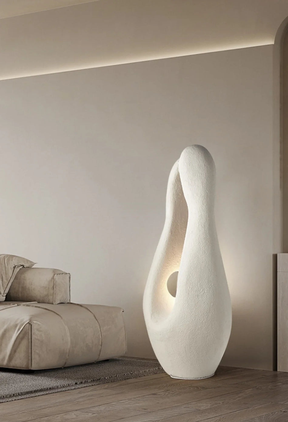 Floor Lamp - Modern Minimalist Nordic Wabi-Sabi Design White Irregular Shape SW-36210345 - SWEET-LIGHTS