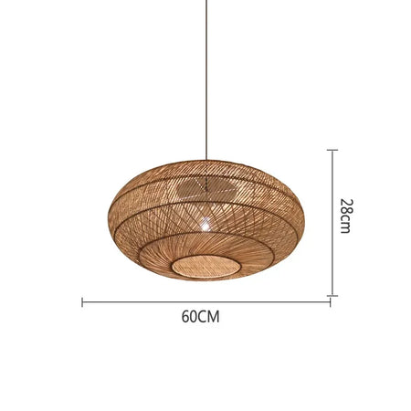 Pendant Light - SANDYHA Japanese Rattan Chandelier LED Lamp for Living Room Dining SW-36210438 - SWEET-LIGHTS