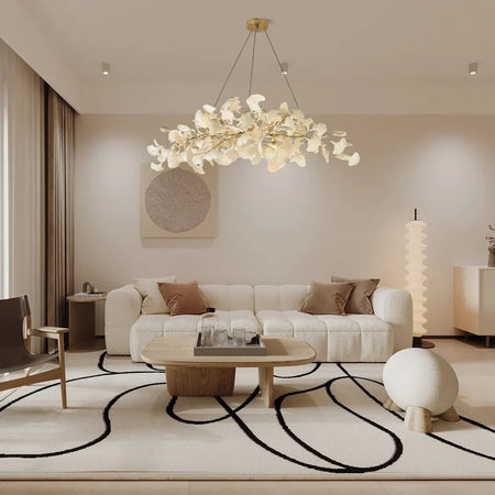 Chandelier - Nordic Modern Long Ginko Leaf Pendant Light for Living Room Dining Room Bedroom Kitchen SW-36210478 - SWEET-LIGHTS