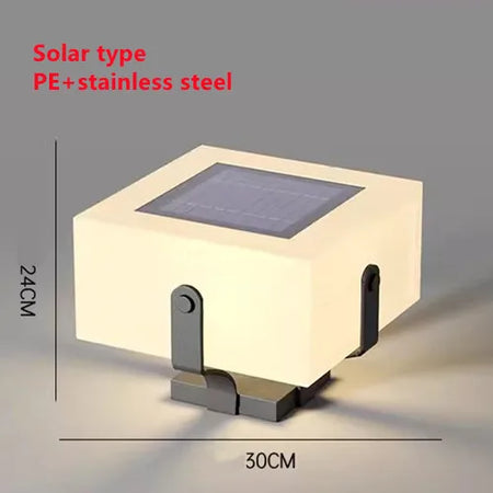 Outdoor Light - Stainless Steel Solar Column Head Pillar Lamp Outdoor Waterproof Garden Light SW-36210478 - SWEET-LIGHTS