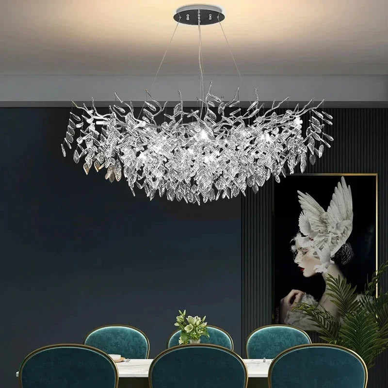 Pendant Light - Modern Luxury Crystal Branches Chandelier LED Fixture SW-36210457 - SWEET-LIGHTS