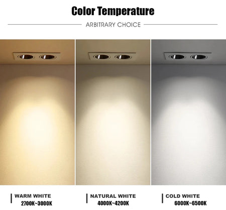Dimmable Anti-Glare Recessed COB LED Downlights 9W 12W 15W LED Ceiling Lamp AC85~265V LED Ceiling Spot Lights Indoor Lighting - SWEET-LIGHTS