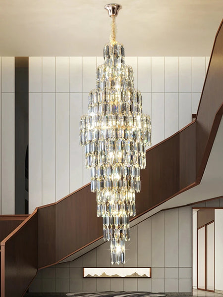 Chandelier - Duplex Building Villa Living Room Crystal Lamp SW-36210457 - SWEET-LIGHTS
