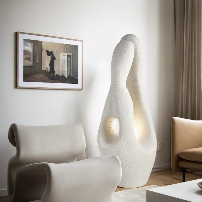 Floor Lamp - Modern Minimalist Nordic Wabi-Sabi Design White Irregular Shape SW-36210345 - SWEET-LIGHTS