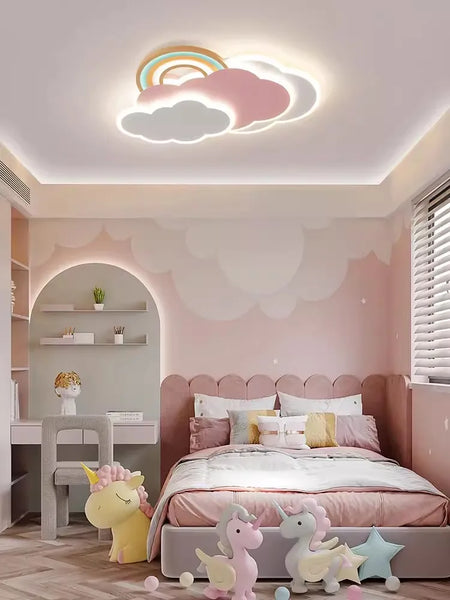 Children Lighting - Rainbow Cloud Ceiling Lights for Pink Girl Bedroom SW-36210348 - SWEET-LIGHTS