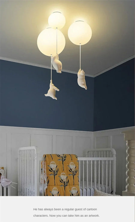 Children Lighting - Designer Polar Bear Pendant Chandelier LED Lamp SW-36210123 - SWEET-LIGHTS