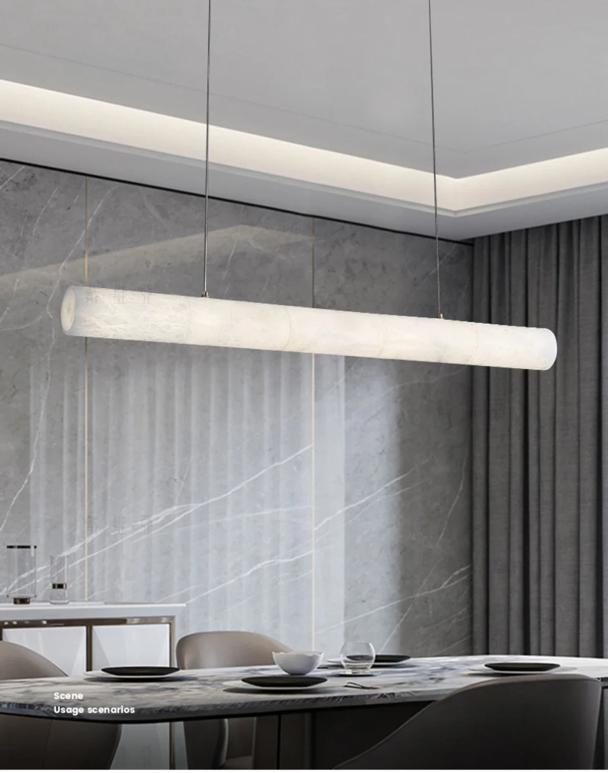Pendant Light - Modern Simple All Copper Marble Chandelier Luxury Living Room Dining Room Lamp Alabaster Lighting Fixture SW-36210984 - SWEET-LIGHTS