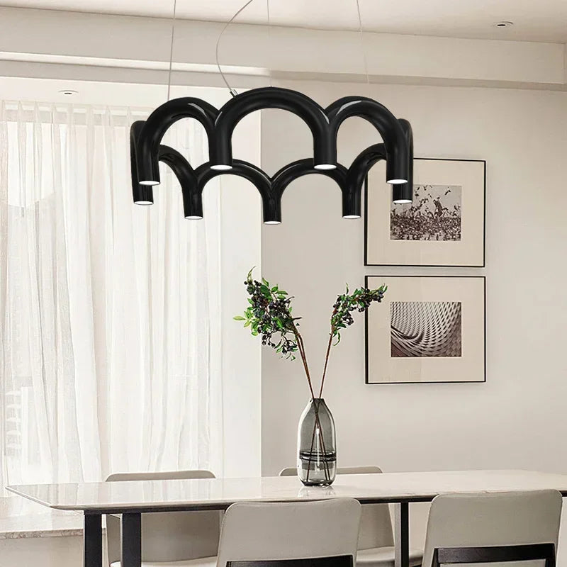 Pendant Light - Long Arch Chandelier LED Multi-color Macaron Lamp SW-36210346 - SWEET-LIGHTS