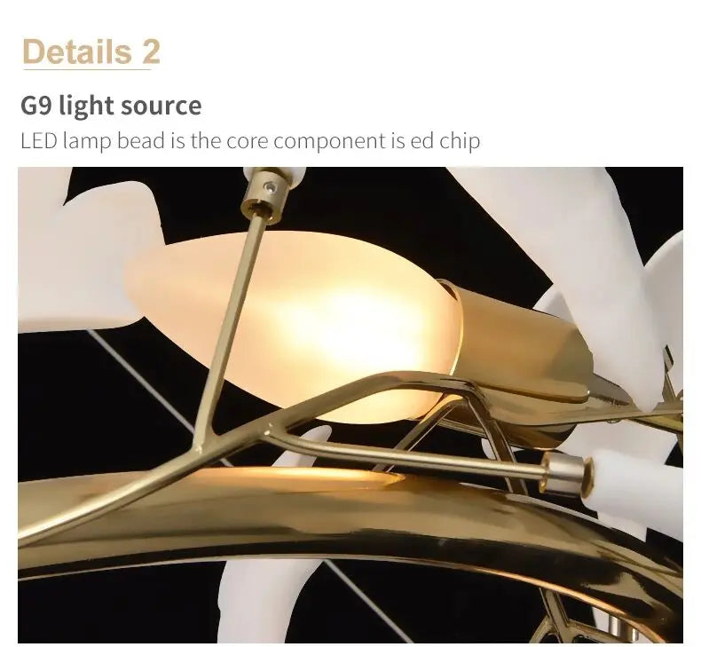 Chandelier - Nordic Ginkgo Leaf Hanging Light for Modern Spaces SW-36210789 - SWEET-LIGHTS