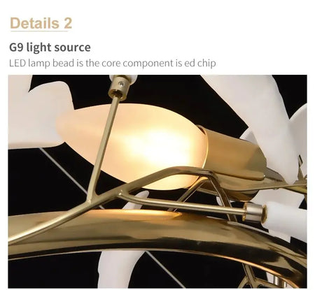 Chandelier - Nordic Ginkgo Leaf Hanging Light for Modern Spaces SW-36210789 - SWEET-LIGHTS