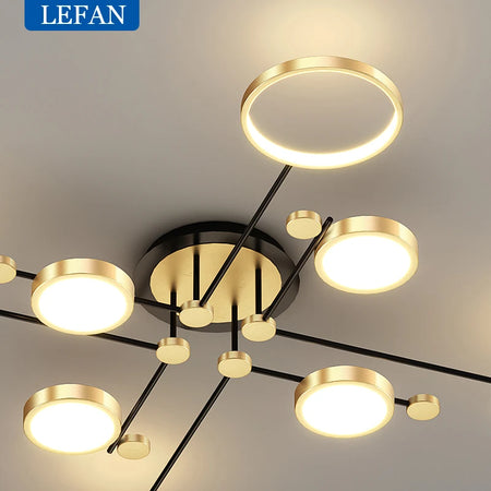 Ceiling Light - Modern LED Chandelier Gold Frame Indoor SW-36210347 - SWEET-LIGHTS
