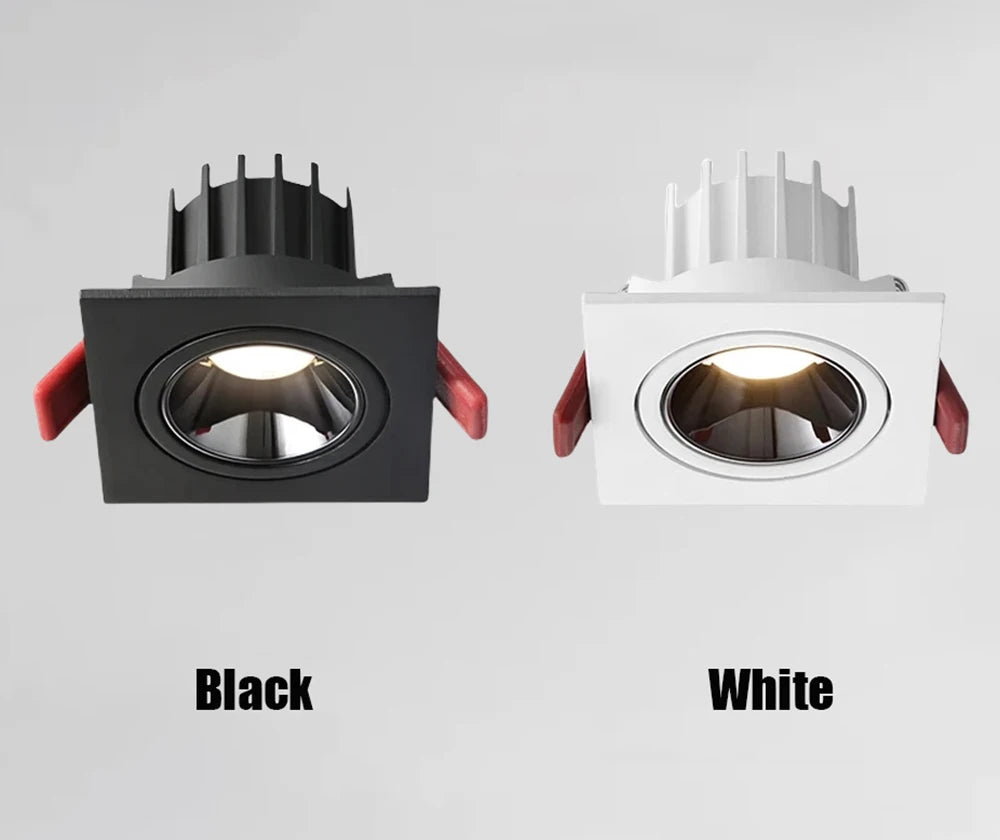 Dimmable Anti-Glare Recessed COB LED Downlights 9W 12W 15W LED Ceiling Lamp AC85~265V LED Ceiling Spot Lights Indoor Lighting - SWEET-LIGHTS