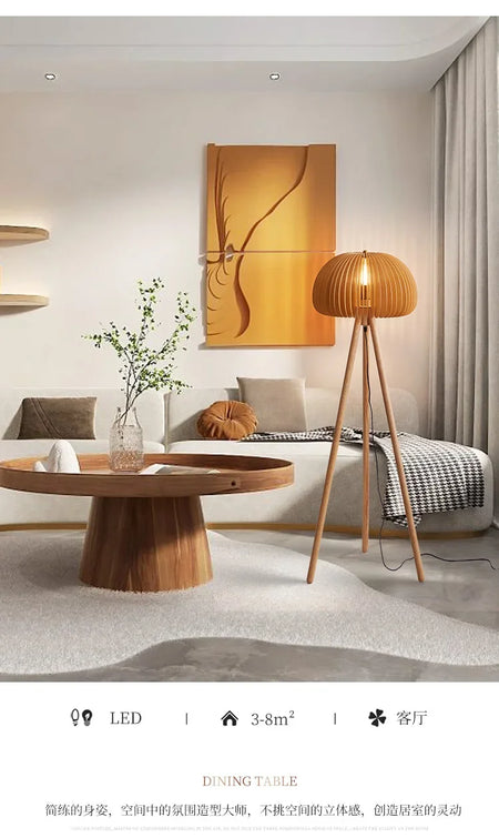 Floor Lamp - Original Wood Retro Creative Nordic Design SW-36210345 - SWEET-LIGHTS