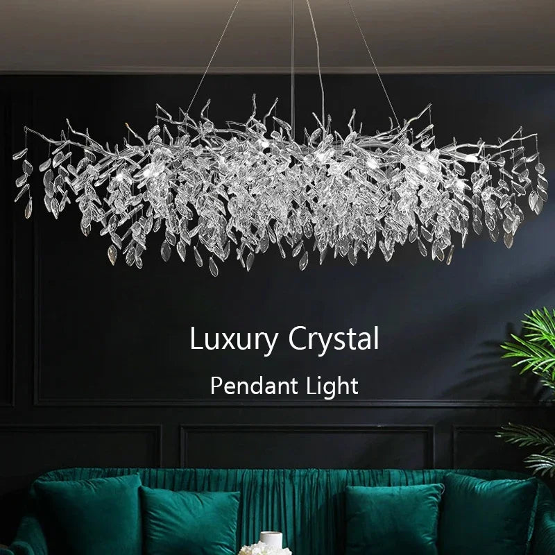 Pendant Light - Modern Luxury Crystal Branches Chandelier LED Fixture SW-36210457 - SWEET-LIGHTS