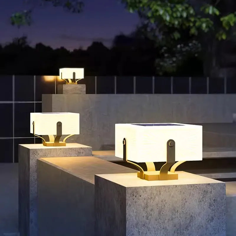 Outdoor Light - Stainless Steel Solar Column Head Pillar Lamp Outdoor Waterproof Garden Light SW-36210478 - SWEET-LIGHTS