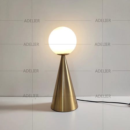Table Lamp - Postmodern Bedside Art Cone Golden Glass SW-36210345 - SWEET-LIGHTS