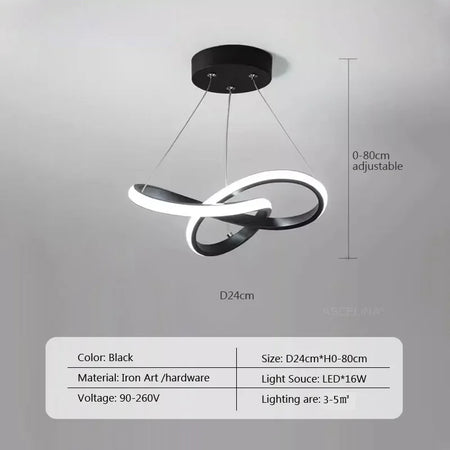 Pendant Light - LED Line Pendant Light Modern 24/30cm Aluminium Hanging Lamps For Indoor Illumination SW-36210567 - SWEET-LIGHTS