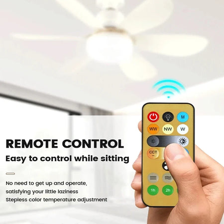 Fans - Smart 2 In 1 Ceiling Fan With Remote Control Energy-saving Lighting E27 SW-36210345 - SWEET-LIGHTS