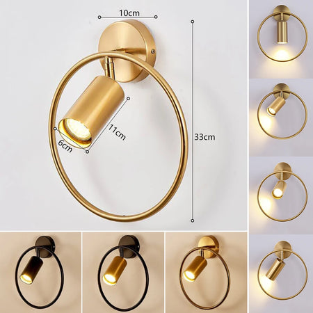 Wall Light - Modern LED Circular Electroplating Spotlight For Bedroom Living Room SW-36210345 - SWEET-LIGHTS