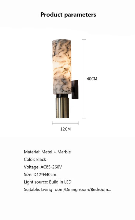 Wall Light - Modern Luxury Natural Marble Wall Lamp LED Sconce SW-36210345 - SWEET-LIGHTS