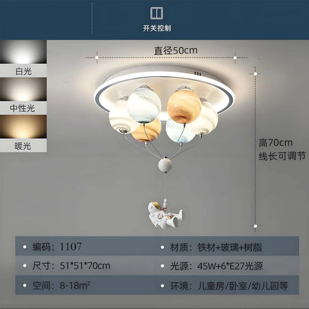 Children Lighting - Modern Astronaut LED Ceiling Light for Kids Room Decor SW-36210438 - SWEET-LIGHTS