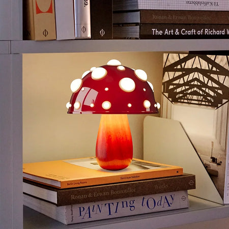 Table Lamp - Fly Amanita Mushroom Lamp with Dual Color LED G9 Bulb USB Rechargeable Desk Light SW-36210458 - SWEET-LIGHTS