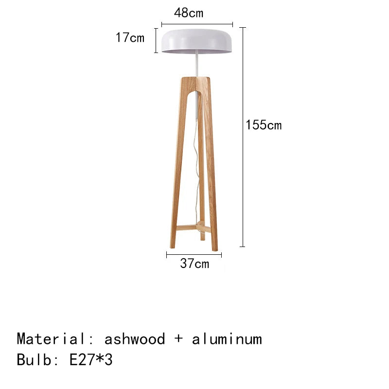 Floor Lamp - Pileo Porada Solid Wood Tripod LED Lamp SW-36210478 - SWEET-LIGHTS