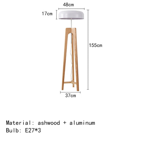Floor Lamp - Pileo Porada Solid Wood Tripod LED Lamp SW-36210478 - SWEET-LIGHTS