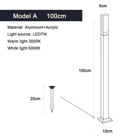 Outdoor Light - Waterproof IP65 LED Lawn Light 30-100CM SW-36210457 - SWEET-LIGHTS