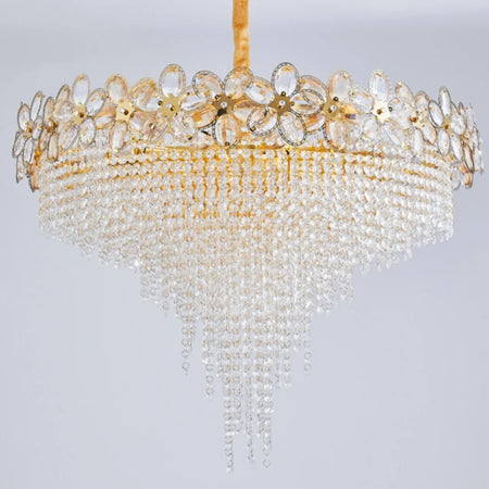 Chandelier - Modern Flower Crystal Tassel Ceiling Pendant Lights SW-36210347 - SWEET-LIGHTS