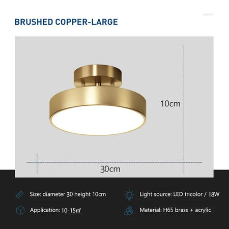 Ceiling Light - Modern LED Copper Decor Fixture for Home SW-36210579 - SWEET-LIGHTS