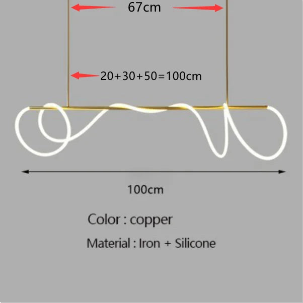 Pendant Light - Modern Long Hose LED Chandelier for Dining Room Kitchen Bar SW-36210347 - SWEET-LIGHTS