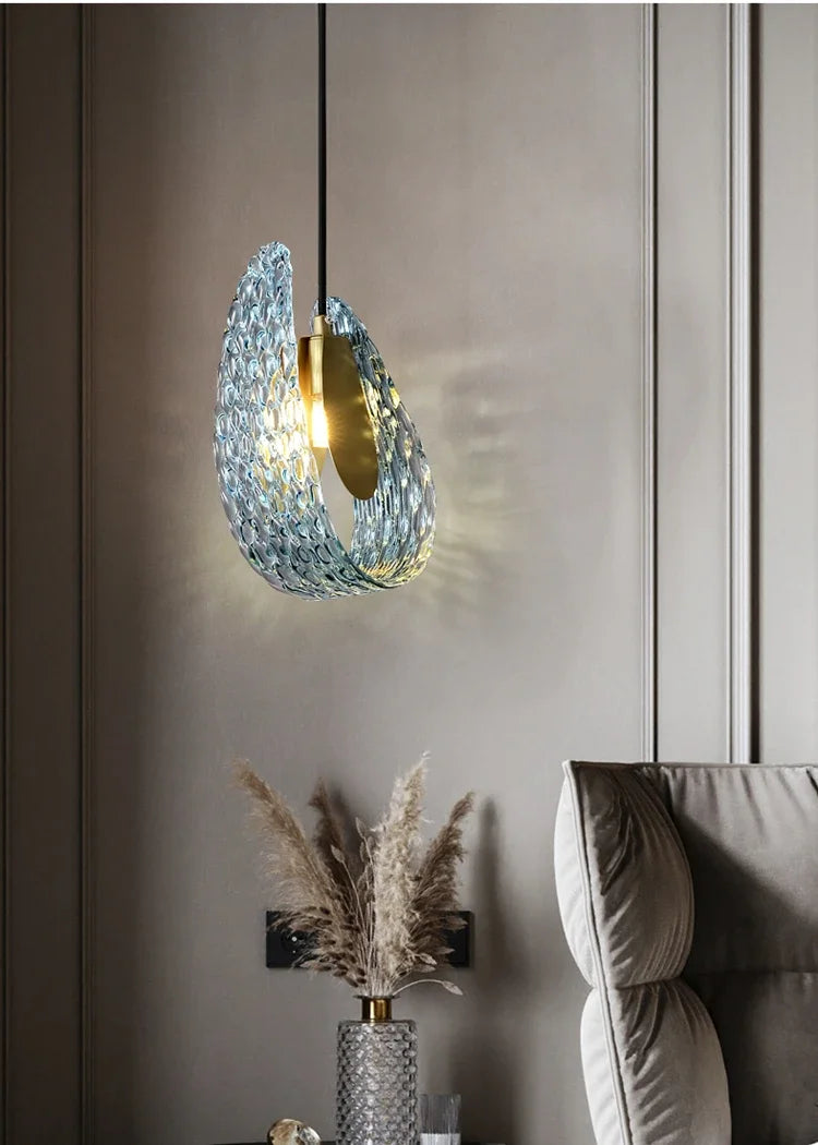 Chandelier - Hot Sales Blue Glass LED Lamp for Home Decor SW-36210457 - SWEET-LIGHTS