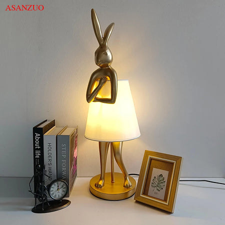 Table Lamp - Vintage Bathing Rabbit Design Resin Hare Lamp SW-36210345 - SWEET-LIGHTS
