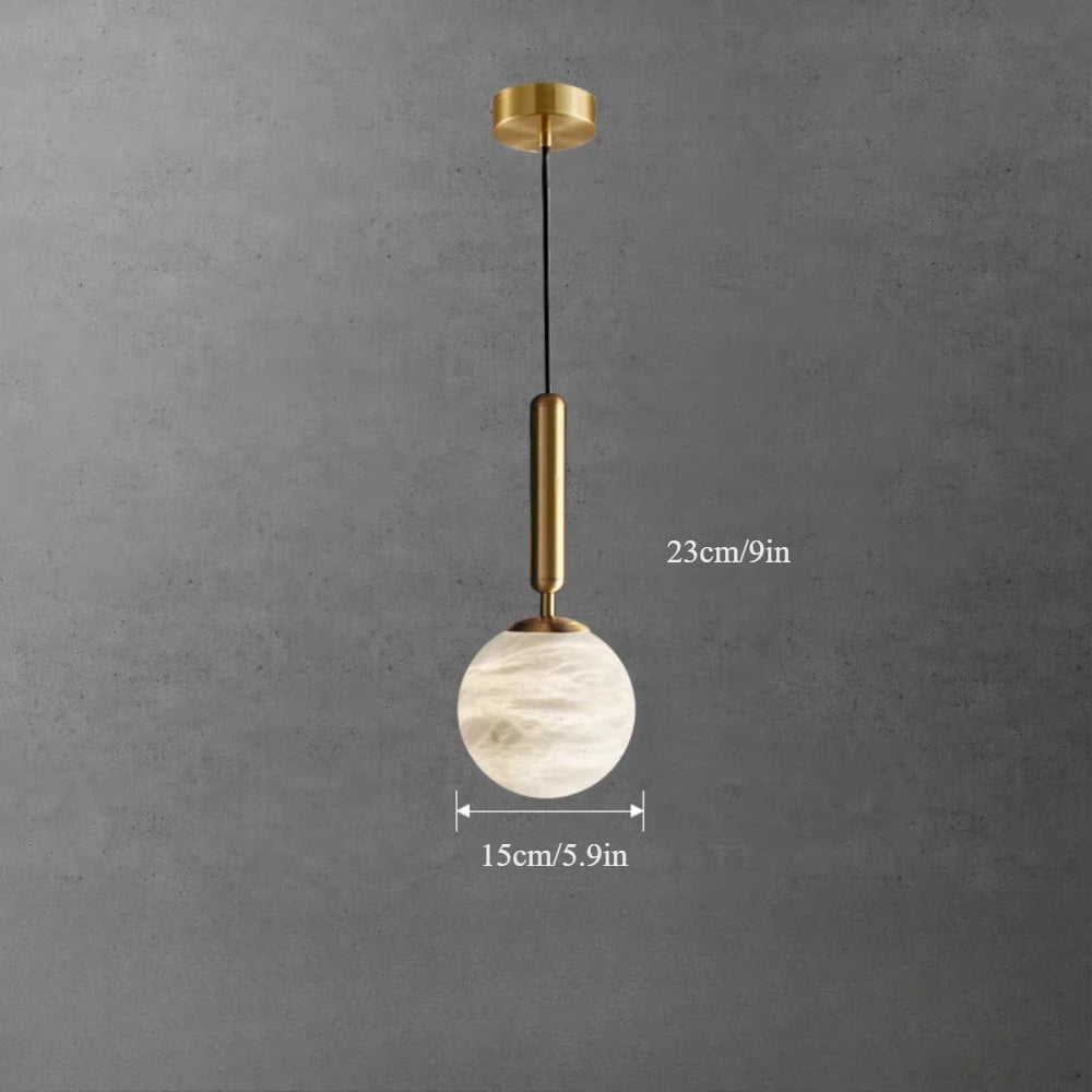 Pendant Light - Modern Marble All Copper Single Head Lamp SW-36210789 - SWEET-LIGHTS