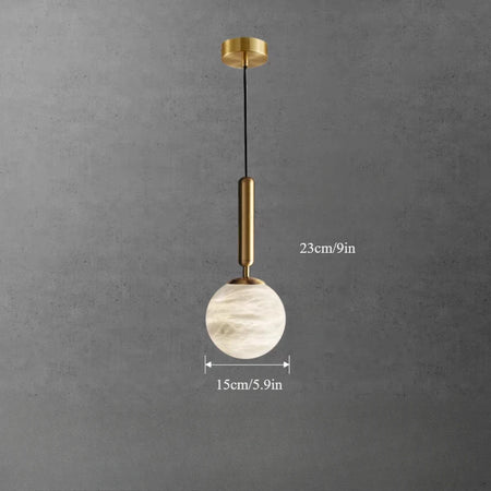 Pendant Light - Modern Marble All Copper Single Head Lamp SW-36210789 - SWEET-LIGHTS