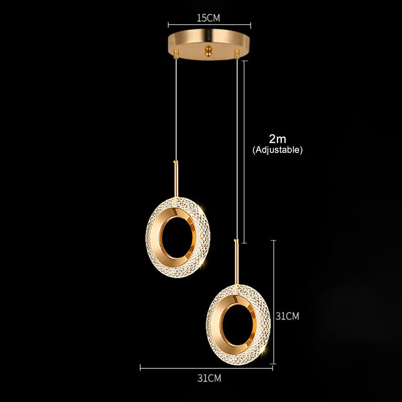 Pendant Light - Nordic Ring LED Indoor Hanging Lamp Room Decor SW-36210234 - SWEET-LIGHTS
