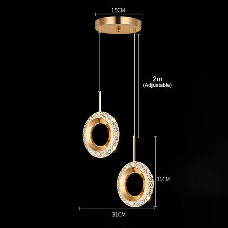 Pendant Light - Nordic Ring LED Indoor Hanging Lamp Room Decor SW-36210234 - SWEET-LIGHTS