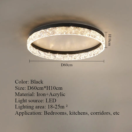 Ceiling Light - Nordic Light Luxury Circular LED Ceiling Light SW-36210457 - SWEET-LIGHTS