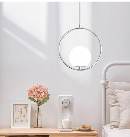Pendant Light - Modern Glass Ball LED Hanging Lamp Brass Black Chrome SW-36210347 - SWEET-LIGHTS