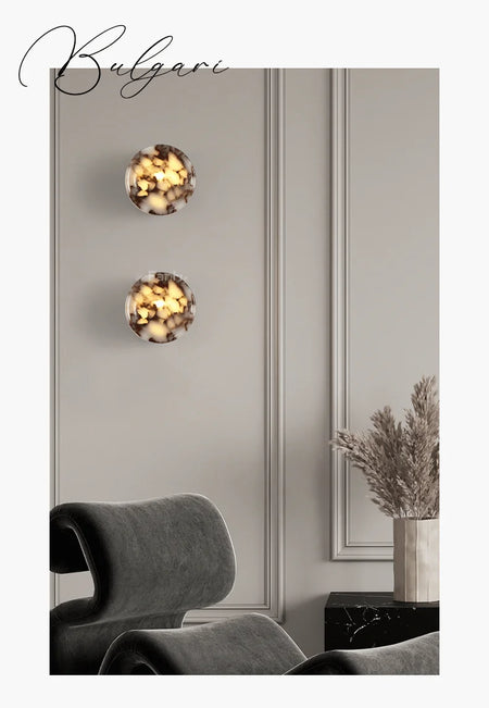 Wall Light - Cylindrical Marble Natural Stone Wall Lamp LED Sconce SW-36210456 - SWEET-LIGHTS