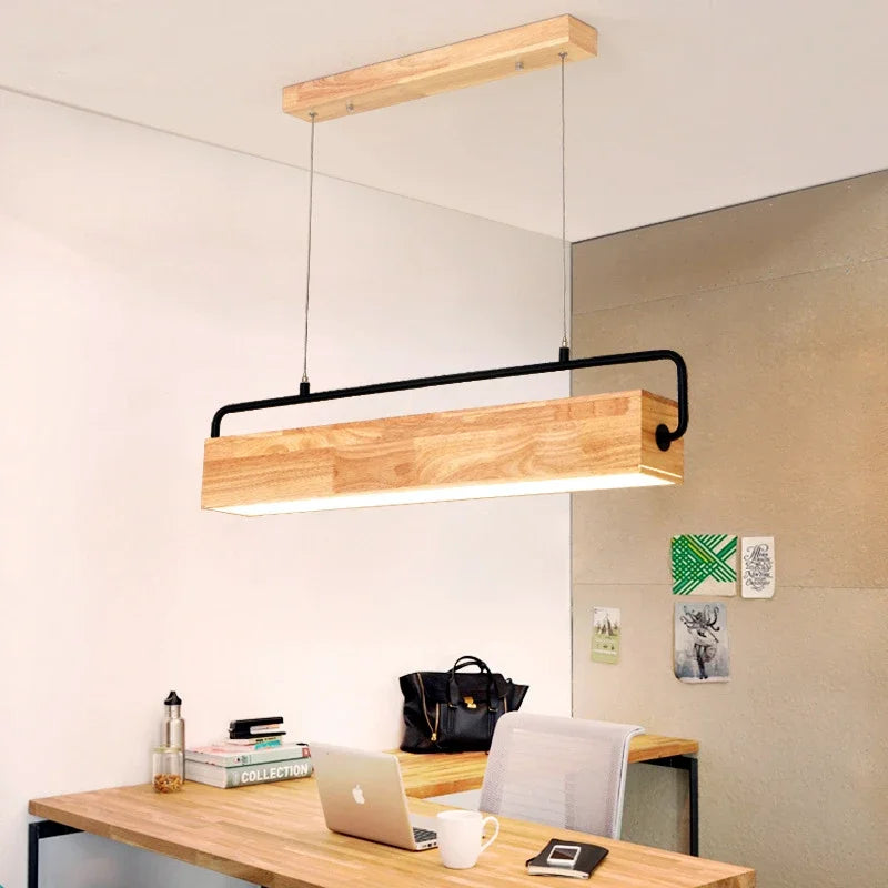 Pendant Light - High-end Simple Nordic Wooden LED with Metal Pole for Restaurants and Cafes Bright SW-36210748 - SWEET-LIGHTS